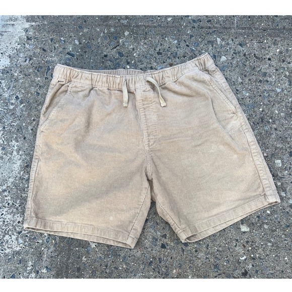 Katin Other - Katin Mens Corduroy Shorts Tan Khaki Elastic Waist Drawstring Stretch XL